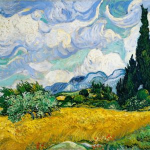 Campo de trigo con cipreses — Vincent van Gogh