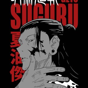 Suguru Geto en Rojo y Negro