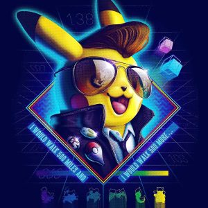 Pikachu con Estilo Neón
