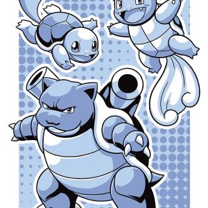 Evolución de Agua: Squirtle, Wartortle y Blastoise