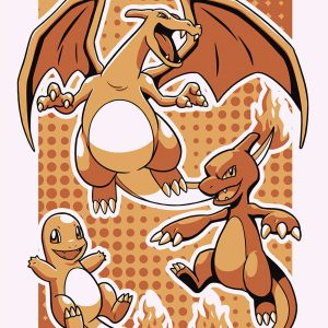 Evolución de Fuego: Charmander, Charmeleon y Charizard