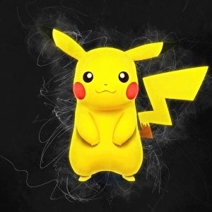 Pikachu sobre Trazos de Energía