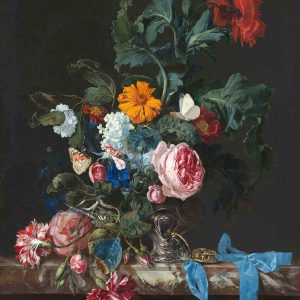 Flores y Cinta Azul