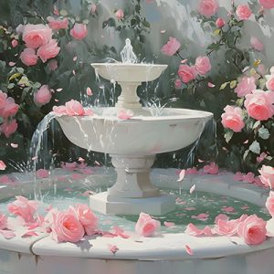 Fuente entre Rosas