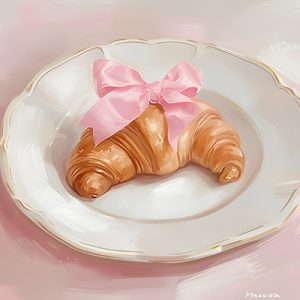 Croissant con Lazo Rosa