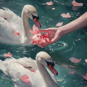 Cisnes y Pétalos