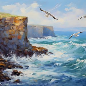 Gaviotas sobre los Acantilados