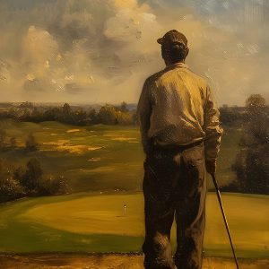 Golfista al Atardecer