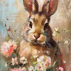 Conejo entre Flores