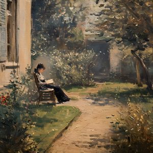 Lectura en el Jardín