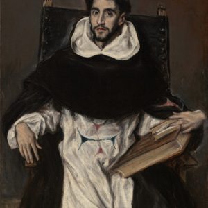 Fraile con Libro Abierto