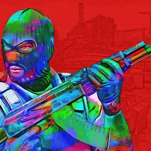 Combatiente Rojo con Rifle