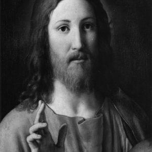 Cristo Bendiciendo en Blanco y Negro