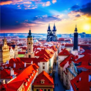 Praga y sus tejados rojos
