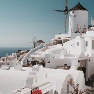 Santorini entre molinos y terrazas