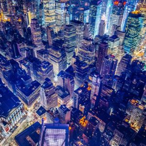 Vértigo de luces urbanas